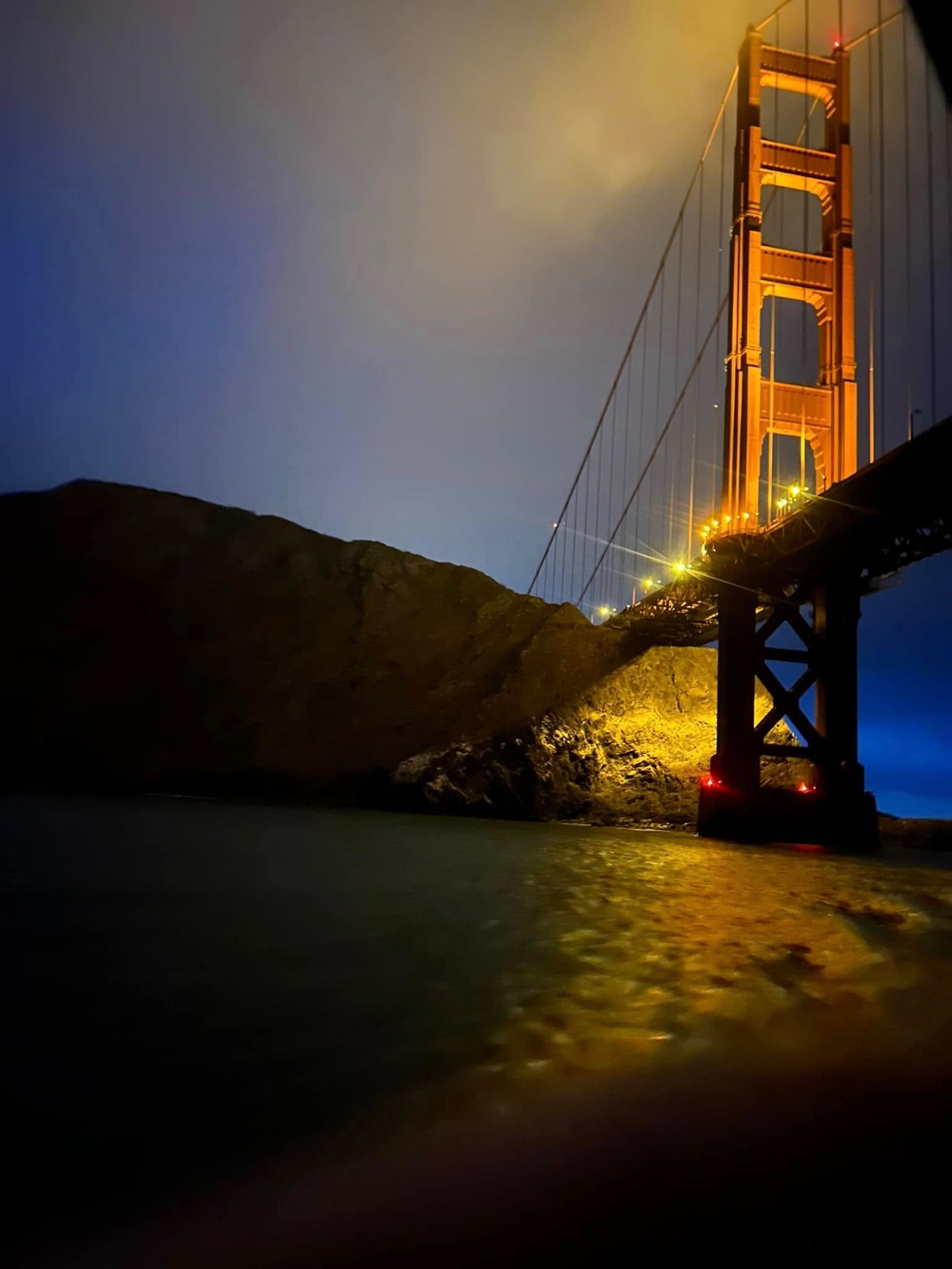 Golden Gate at golden hour sunset