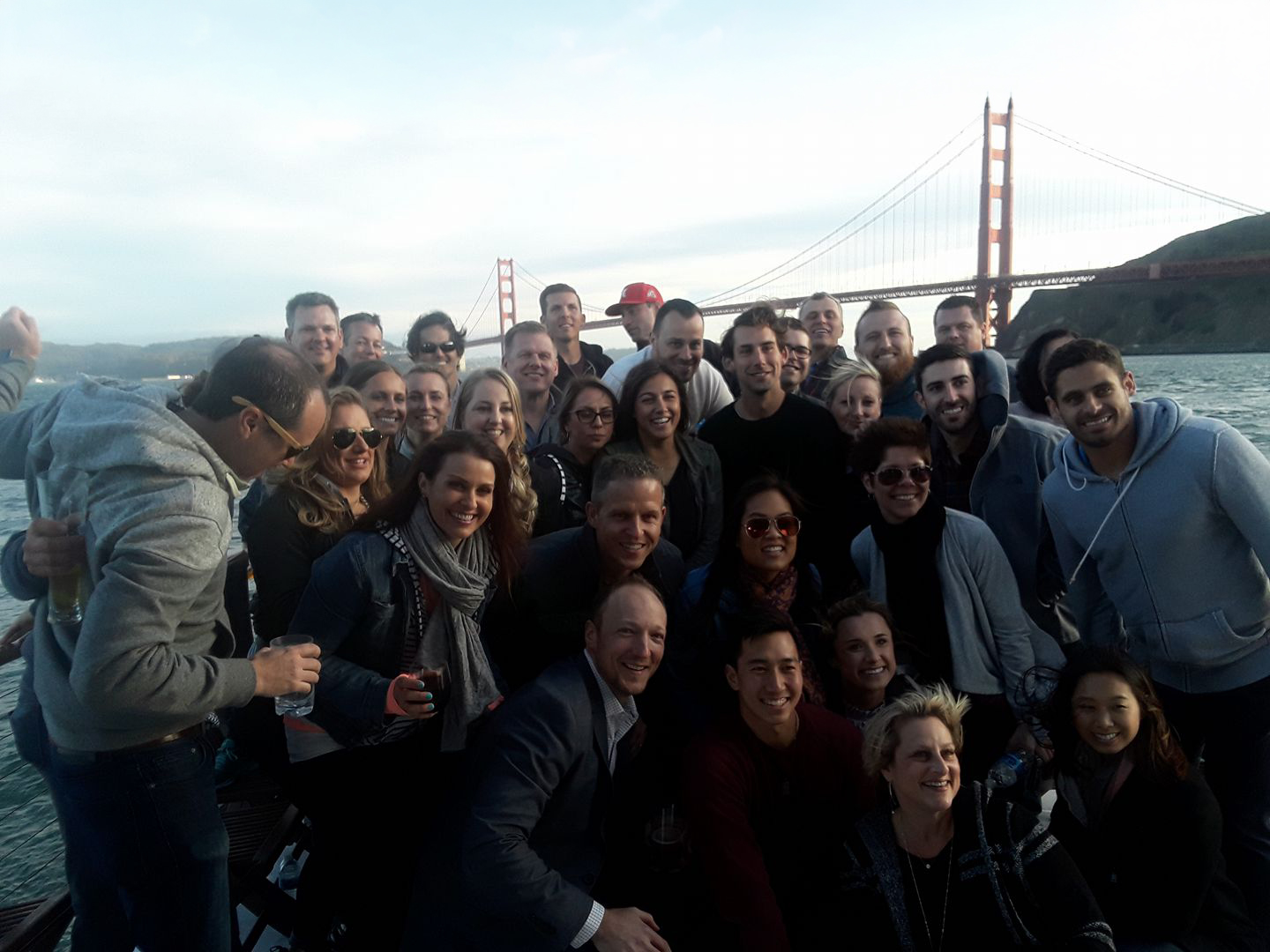 Group with Golden Gate, large family